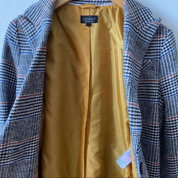 TOPSHOP Houndstooth Coat size 2 - Picture 8 of 12